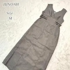 【期間限定】JUNOAH ヘリンボーン ジャンパースカート M レディース