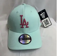 ニューエラNew Era LA Light Blue色Pink刺繍男女用のサムネイル