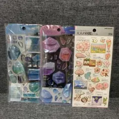 うるしずく 大人の図鑑シール 3枚セット　桜