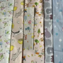 はぎれ　6枚セット　とり　猫　うさぎなど