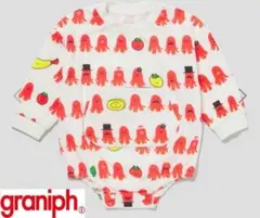 graniph　グラニフ　たこさんウインナー柄ロンパース　ザウィンナーボーダーのサムネイル