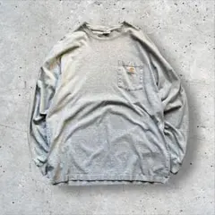 カーハートcarhartt 長袖ロンT ワンポイント　刺繍ロゴ