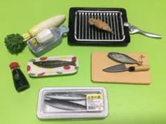 リーメント　ぷちサンプル　初期シリーズ　秋刀魚を焼こう！焼き魚セット