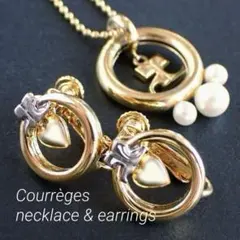 【2個セット】クレージュ ネックレス＆イヤリング セット Courrèges