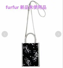 furfur ショルダーバッグ　フラワーバイカラーミニバッグ