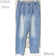 SHEIN Dazy タックデニムパンツ ジーンズ ストレート Mサイズ ブルー