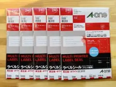 【新品5冊セット】A-one マルチプリンター ラベルシール 31333