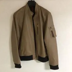 ベージュ レザー ジャケット