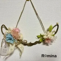 ぽんぽん花咲く壁飾り〜プリザーブドフラワー