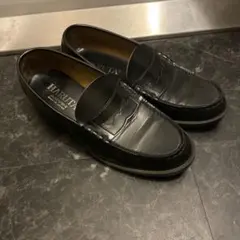 HARUTA ブラック レザー ローファー