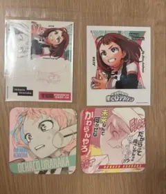 僕のヒーローアカデミア原画展ヒロアカ展コースターフォトカードステッカー麗日お茶子