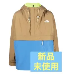 ノースフェイス　ウインドブレーカー　メンズMサイズ　キャメル・ブルー