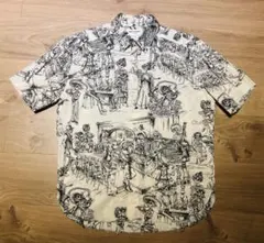 SAINT LAURENT サンローラン ヴィンテージ加工 スカル 半袖シャツ