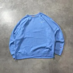 大きめサイズ　USA古着　championチャンピオン スウェット　水色　4XL