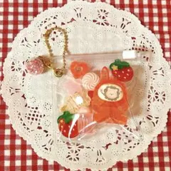 ガチャ詰めポーチ風キャンディバッグ バッグ チャーム ラブブ風フィギュア ピンク