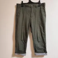 【値引き×】GU イージーアンクルパンツ カーキ