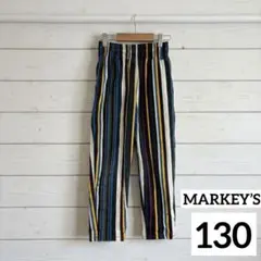 美品　マーキーズ ストライプ柄　シェフパンツ 130センチ
