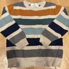 H&M マルチカラー ストライプ セーター US 3/4T