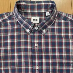 美品【ユニクロ】エクストラファインコットンブロードチェックシャツ　S