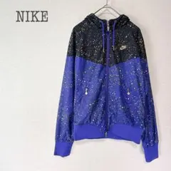 a2179【ナイキ】美品 ゴールド刺繍入りジップパーカー ウィンドブレーカー