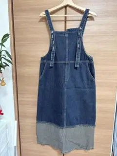 デニム サロペット グレー