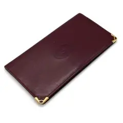 【中古良品】正規店購入品 カルティエ マストライン ボルドー レザー 長財布のサムネイル