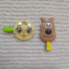 【即日発送】2つセット／アンパンマンヘアクリップ　メロンパンナ&チーズ