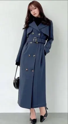 RESEXXY チェスターコート Iラインテーラードコート 青