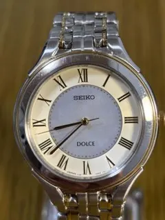 稼働美品 セイコー ドルチェ メンズ腕時計 クォーツ 8J41-0A10 白 稼働美品 セイコードルチェ メンズ腕時計 クォーツ 8J41-0A10 クリーム