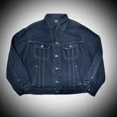 Lee 220-J 80s XL ブラック デニムジャケットのサムネイル