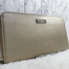 【美品✨】FURLA フルラ 長財布 ラウンドファスナー ゴールドのサムネイル