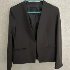 ✨極美品✨HK WORKS LONDON パンツスーツ ノーカラー ネイビー L ✨極美品✨HK WORKS LONDON パンツスーツ ノーカラー ネイビー L