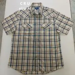 [CRU]DESIGNS クルー　チェックシャツ　　(半袖)　　 レトロサーフ