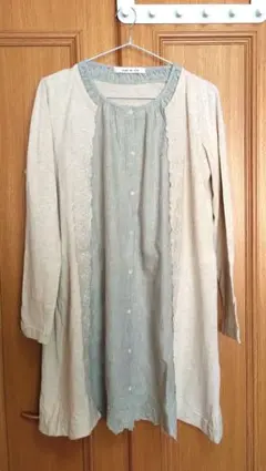 【新品】pual ce cin レース装飾 五分袖チュニック