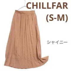 ☘️チルファー(S-M)プリーツロングスカート　フレア　ウエストゴム後　薄手のサムネイル