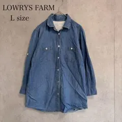 LOWRYS FARM ローリーズファーム デニムシャツ L ロング 綿100%のサムネイル