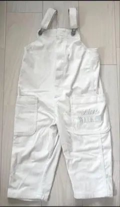 りらホワイトストライプオーバーオール 90cm