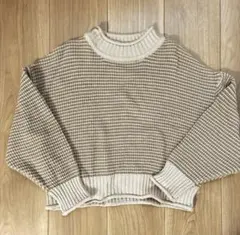 ニット　セーター　しまむら　淡色　M