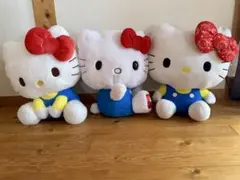 【美品】サンリオ ハローキティ　ぬいぐるみ キティ 3体セット 匿名配送
