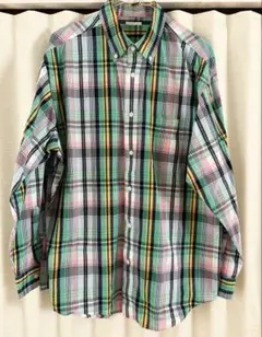 GU ボタンシャツ　メンズ　チェック柄シャツ