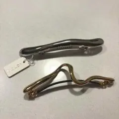 GOLDY バレッタ セット シルバー ゴールド うねうねバレッタのサムネイル