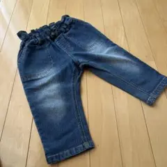 デニムブルー ウエストゴム パンツ