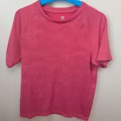 UNIQLO ドライEX クルーネックTシャツ ピンク 140のサムネイル