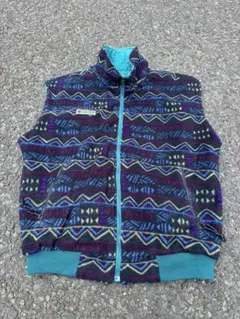 90sColumbia fleece nylon vest reversible