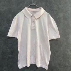 Aquascutum ポロシャツ 半袖 コットン 淡いピンク 日本製 上品 春夏のサムネイル
