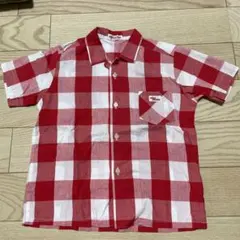 美品　ミキハウス　チェックシャツ　size120