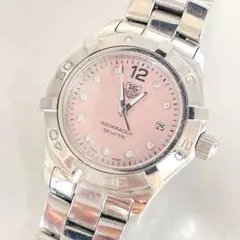 a158 タグホイヤー アクアレーサー WAF141A シェル文字盤 腕時計 タグ・ホイヤー アクアレーサー WAF141B ダイヤベゼル レディース 稼働