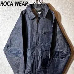 ROCAWEAR エルボーパッチ デニムジャケット　ワークジャケット 極太 B系