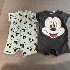 H&M ミッキーマウス柄ロンパース 74