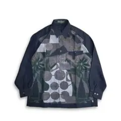 個性派古着 ヴィンテージ 90s 切替シャツ アート 昭和レトロ 古着ミックス